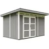 Image de Abri de Jardin Qualité Premium 9m² / L412xL279xH237 cm - Timbela M904A-CAVERN STEEL