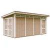 Image de Abri de Jardin Qualité Premium 8.52+2.95 m² - Cabane de Jardin Exterieur Cabane de Jardin - Timbela M905C - TERRA BROWN