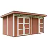 Image de Abri De Jardin À Base De Bois En Panneaux Lp Smartside 8.52 + 2.95 M² - Cabane De Jardin - Timbela M905c - Redwood Red