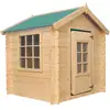 Image de Maison en bois pour enfants toit vert M570Z-1