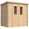 Image de Abri de jardin en bois - Stockage extérieur l204xL142xH200cm/2.22m2- Petit abri à outils Local à vélos - TIMBELA M311C