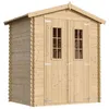 Image de Abri de jardin en bois - Stockage extérieur I196xL136xH218 cm/ 1.98 m2 Petit abri à outils Local à vélos - TIMBELA M367C