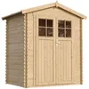 Image de Abri de jardin en bois - Stockage extérieur I196xL136xH218 cm/ 1.98 m2 - TIMBELA M367F