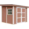 Image de Abri De Jardin Qualité Premium 5,9 M² - H231x248x294 Cm - Sans Plancher E Paroi Latérale - Timbela M938b-redwood Red