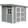 Image de Abri De Jardin Qualité Premium 5,9 M² - H231x248x294 Cm - Sans Plancher E Paroi Latérale - Timbela M938b-cavern Steel