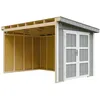 Image de Abri de Jardin Qualité Premium 868 m² - H231x248x412 cm - Sans plancher e paroi latérale - Timbela M939B-CAVERN STEEL
