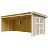 Image de Abri de Jardin Qualité Premium 143 m² - H231x248x648 cm - Sans plancher e paroi latérale - Timbela M941B-TERRA BROWN