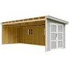Image de Abri de Jardin Qualité Premium 143 m² - H231x248x648 cm - Sans plancher e paroi latérale - Timbela M941B-TUNDRA GREY