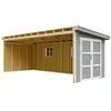 Image de Abri de Jardin Qualité Premium 143 m² - H231x248x648 cm - Sans plancher e paroi latérale - Timbela M941B-CAVERN STEEL