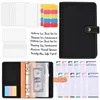 Image de Enveloppe Budget Classeur A6 Budget Enveloppe en PU Cuir Budget Planner Enveloppe Budgetaire(Noir)