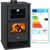 Image de Poêle à bois avec four Prity FG D   142 kW Noir Graphite Classe A Design Compact