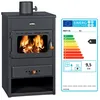 Image de Poêle à bois Prity K1   95 kW Noir Graphite Classe A Design Compact