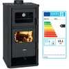 Image de Poêle à bois avec four Prity FM D   121 kW Noir Graphite Classe A Four avec Thermomètre Intégré