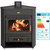 Image de Thermopoêle à bois d’angle PRITY AM W12   135 kW Noir Graphite Classe A Chaudière 7 L intégrée