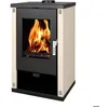 Image de Poêle à bois Verso Theia - 9 kW Panneaux latéraux ivoire et design contemporain