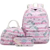 Image de Cartable - Licorne - Fille - Primaire - Toile - 12x5.5x17 - Sac Lunch Inclus