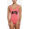 Image de Maillot de bain Nike Swim Back One Piece rose blanc femme - XS