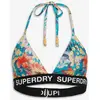 Image de Haut de bikini Superdry Logo Triangle bleu rouge jaune femme - XS