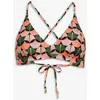 Image de Haut de bikini Superdry Triangle dos croisé rose vert gris femme - XS