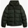 Image de Veste à capuche Superdry Colourblock Puffer verte - L