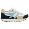 Image de Baskets femme Gola Indiana - blanc/navy/aruba - semelle exagérée et angulaire