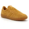 Image de Basket pour femme en daim Gola Hawk Beige - Lacets plats - Couleur moutarde