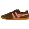 Image de Basket Gola Bullet Pearl - Kaki/Rose coral/Marron sombre