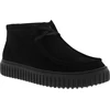 Image de Clarks - Boots Torhill Hi En Cuir Noir à Talon Plat Pourvues De Lacets - Noir 41