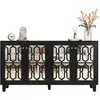Image de Buffet 4 porte(s) 0 tiroir(s) - 160 cm noir mdf buffet noir