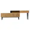 Image de Meuble tv naturel 129 cm mdf meuble tv naturel