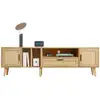 Image de Meuble tv naturel 180 cm panneau de particules meuble tv naturel
