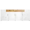 Image de Buffet 4 porte(s) 2 tiroir(s) - 208 cm blanc panneau de particules buffet blanc