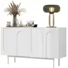 Image de Buffet 4 porte(s) 0 tiroir(s) - 140 cm blanc mdf buffet blanc