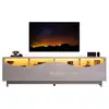 Image de Meuble tv blanc 175 cm led mdf meuble tv blanc