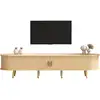 Image de Meuble tv bois clair 175 cm mdf meuble tv bois clair