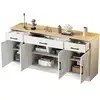 Image de Buffet 4 porte(s) 3 tiroir(s) - 160 cm blanc mdf buffet blanc