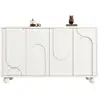 Image de Buffet 4 porte(s) 0 tiroir(s) - 120 cm blanc mdf buffet blanc