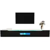 Image de Meuble tv blanc 180 cm led mdf meuble tv blanc