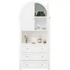 Image de Buffet de cuisine 2 portes 3 tiroirs - 70 cm blanc buffet de cuisine blanc