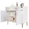 Image de Buffet 2 porte(s) 2 tiroir(s) - 80 cm blanc buffet blanc