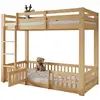 Image de Lit superposé 90x200cm coloris naturel bois massif lit enfant naturel