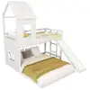 Image de Lit superposé 90x200(140x200)cm coloris blanc lit enfant blanc