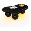 Image de Table basse forme atypique noir - 62,5x95 cm led mdf table basse noir