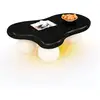 Image de Table basse forme atypique noir+blanc - 62,5x95 cm led mdf table basse bicolore