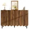 Image de Buffet 3 porte(s) 0 tiroir(s) - 120 cm noyer mdf buffet bois foncé