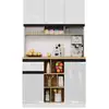 Image de Buffet de cuisine 5 portes 1 tiroir - 105 cm blanc mdf buffet de cuisine blanc
