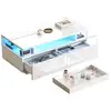 Image de Table basse rectangulaire blanc avec 2 tiroirs - 45x90 cm led panneau de particules table basse blanc