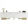 Image de Meuble tv blanc 160 cm panneau de particules meuble tv blanc