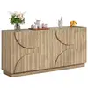 Image de Buffet 4 porte(s) 0 tiroir(s) - 160 cm naturel panneau de particules buffet naturel