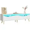 Image de Meuble tv blanc 180 cm led mdf meuble tv blanc